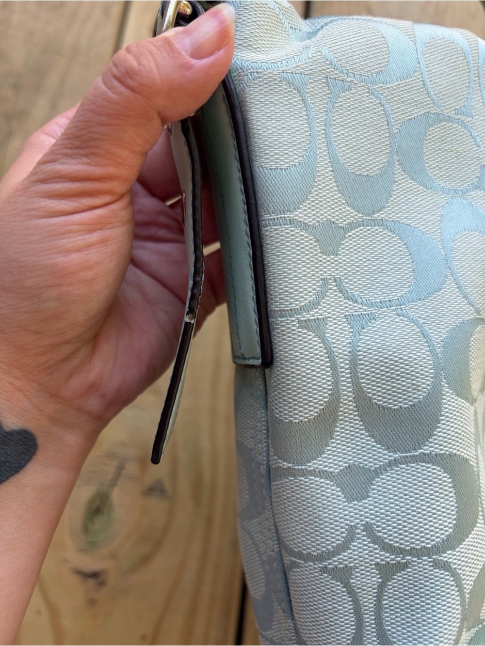 Coach vintage Y2K Light Blue Shoulder Bag - Picture 5 of 15